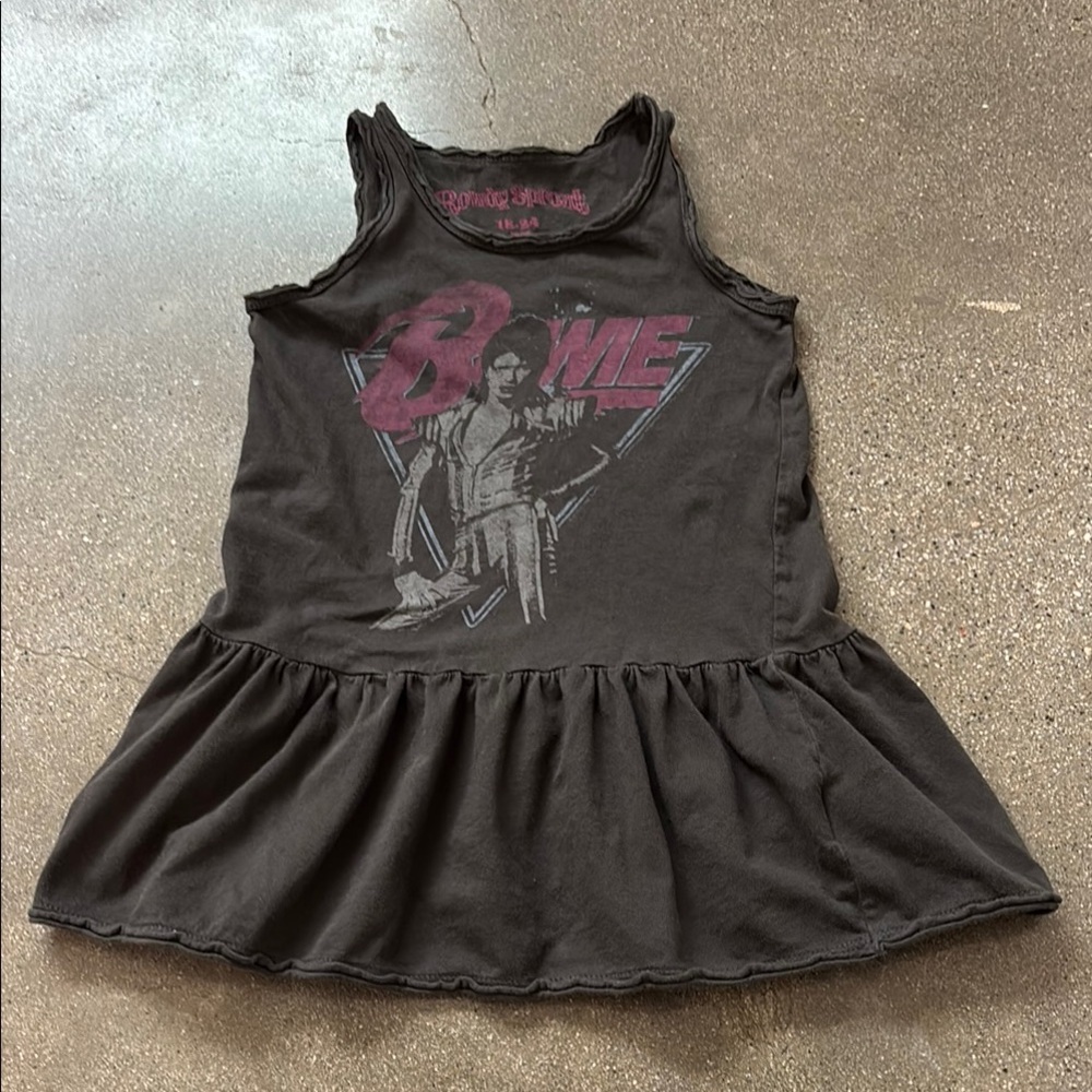 Rowdy Sprout David Bowie tank top dress girls size 18 to 24 months